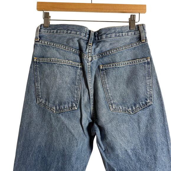 Agolde 90’s Loose Straight Fit Distressed Denim Blue Jeans Portal Size 25 - Picture 8 of 12